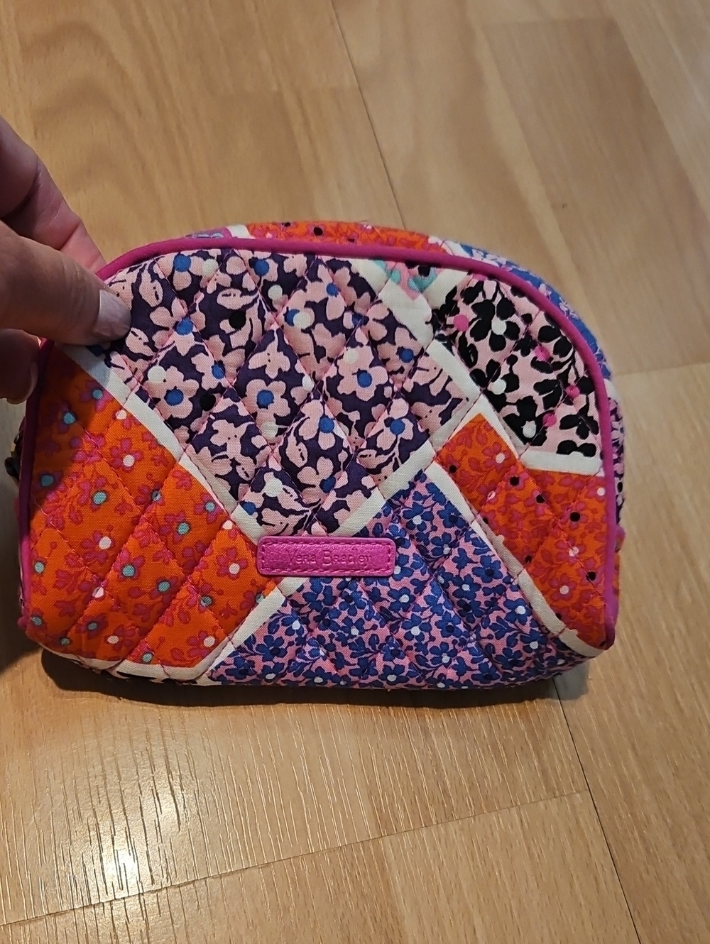 Vera Bradley Modern Medley pattern Patchwork Cosmetic Pouch